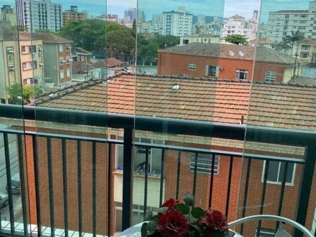 Venda ou Aluguel Apartamento Santos SP  - mAr dOce lAr com varanda na sala e sacada nos quartos, todos com vista livre, localizado quase no Embaré.