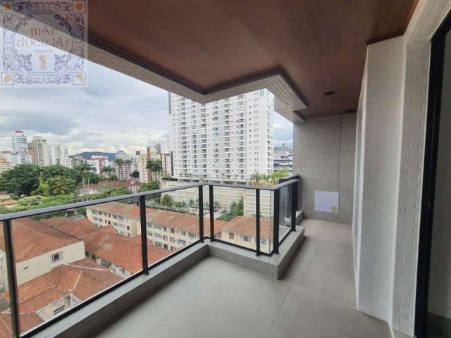 Apartamento Novo com Varanda Gourmet , 1 Suíte e lazer completo  no Boqueirão em Santos / SP