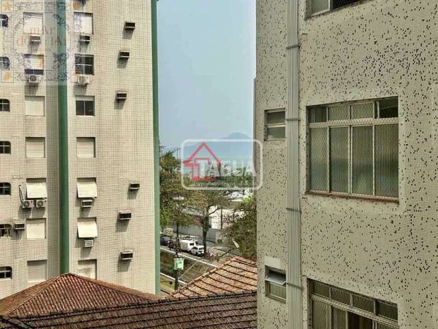 Venda Apartamento 1 Dormitório Santos SP - mAr dOce lAr a 200 metros da Praia na Ponta da Praia, Vista Parcial do Mar e Portaria 24h