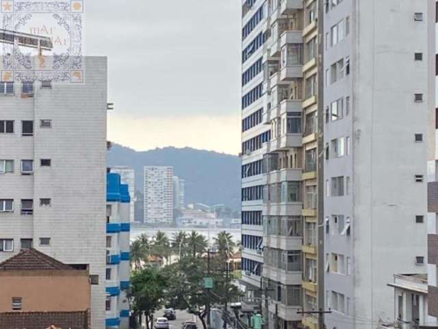 Venda Apartamento Santos SP -  mAr dOce lAr com varanda (sacada) de frente para a rua a apenas 1 quadra (150m) da praia de José Menino.