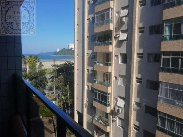 Apartamanto Flat mobiliado com Vista Mar na Praia do Itararé em São Vicente / SP