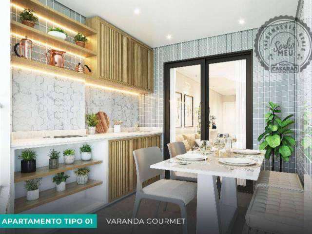 Apartamento com 2 dormitórios à venda, 87 m² por R$ 528.000,00 - Maracanã - Praia Grande/SP