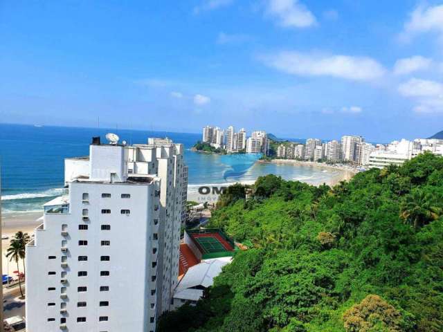 VISTA MAR - Apartamento com 3 quartos em prédio com lazer - Praia das Pitangueiras, Guarujá.