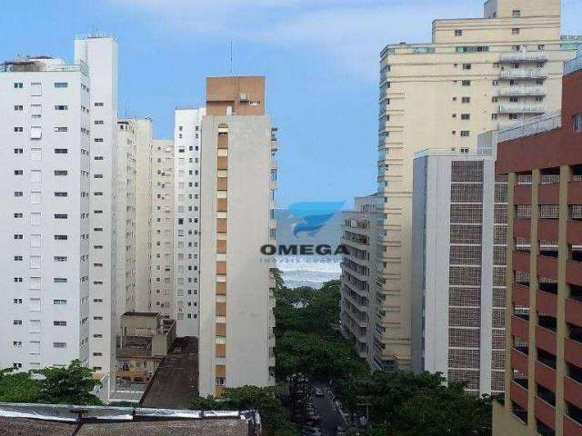 PERTO DA PRAIA - Apartamento com 1 quarto - Prédio com lazer - 1 vaga - Praia das Pitangueiras, Guarujá.