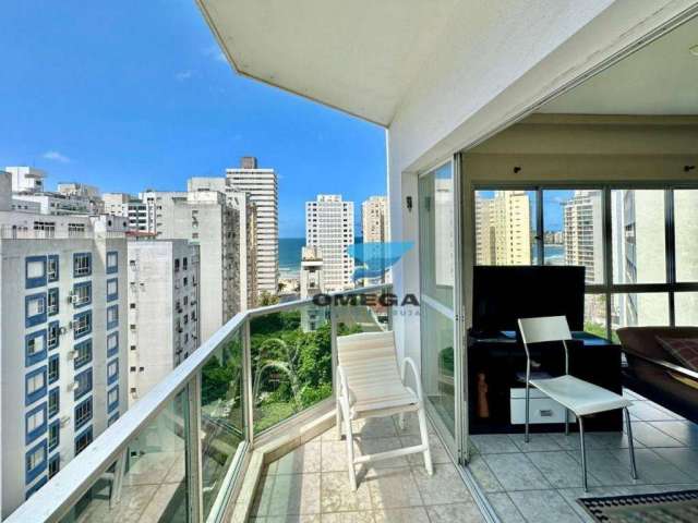 Praia das Pitangueiras, Guarujá, Vista mar, Perto da praia, 4 dormitórios (1 suíte), Sala para 2 ambientes, Varanda, Lazer e 2 vagas