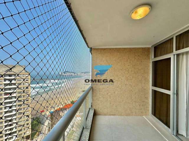 Apartamento vista mar à venda na praia das Pitangueiras no Guarujá I Omega Imoveis