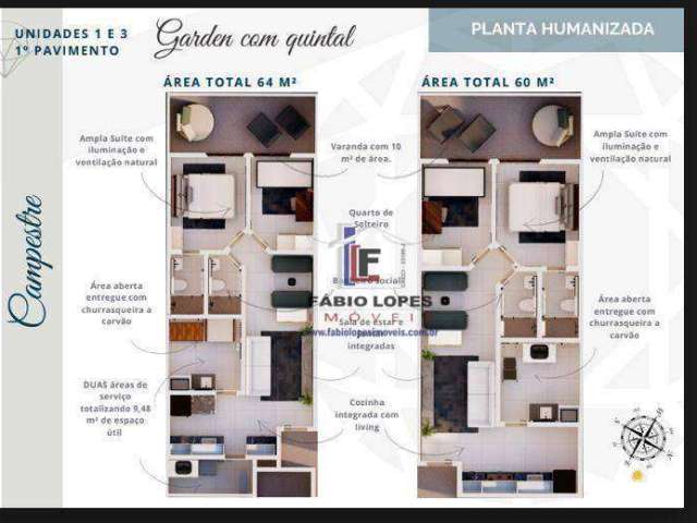 Apartamento garden - a venda - bairro campestre - santo  andre sp - entrega fev/*2025