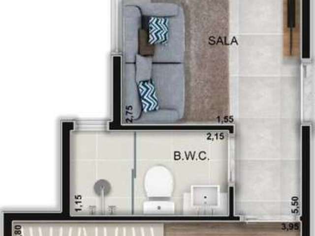 Apartamento com 2 dormitórios à venda, 36 m² por R