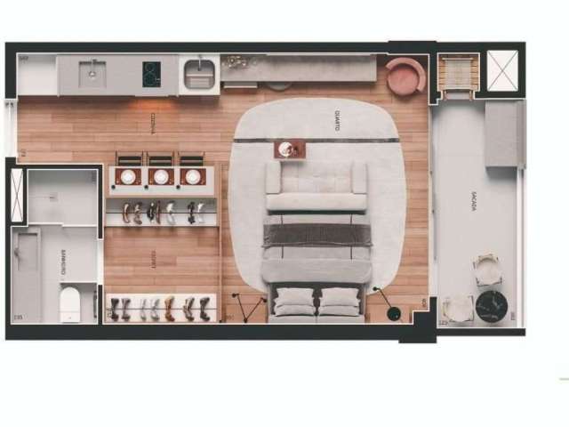 Apartamento com 1 quarto à venda na Rua Rosa Neumann, 423, Campina do Siqueira, Curitiba por R$ 663.149