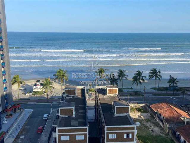 Ótimo apartamento Mobiliado na Praia Grande com vista mar, 2 dormitórios sendo 1 suíte, sala com sacada, cozinha, área de serviço, WC social, área técnica para ar condicionado e 1 vaga de garagem Cole