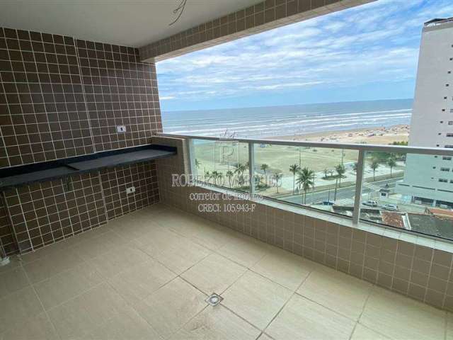 Apartamento à venda na Praia Grande, localizado no bairro da Mirim, composto por 02 dormitórios sendo um deles suíte, sala ampla em 'L' dois ambientes com sacada Gourmet e vista linda e definitiva de 