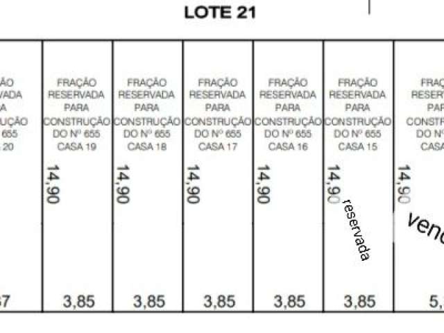 Área plana com 360,00 m2, projeto para 06 casas