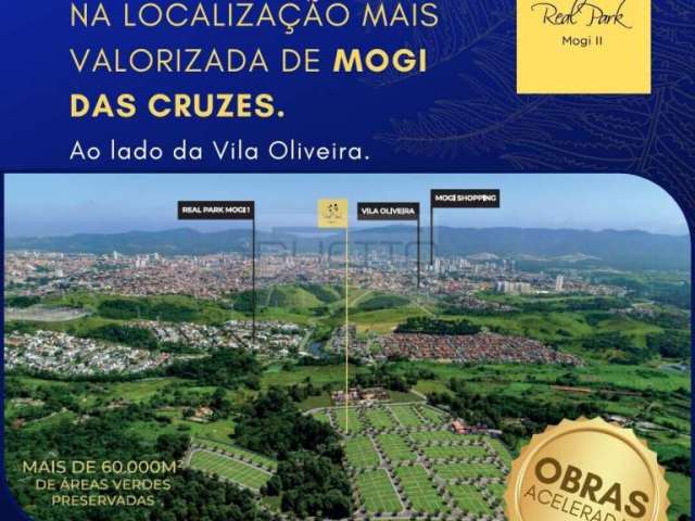 Lote à partir de 300m², à venda no Condomínio Real Park Mogi II, Mogi das Cruzes - SP