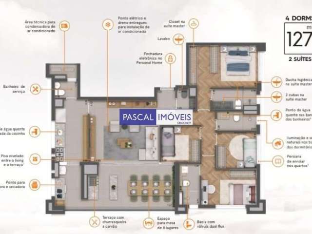 Apartamento com 4 quartos à venda na Rua Gualaxo, 187, Aclimação, São Paulo, 127 m2 por R$ 1.828.495