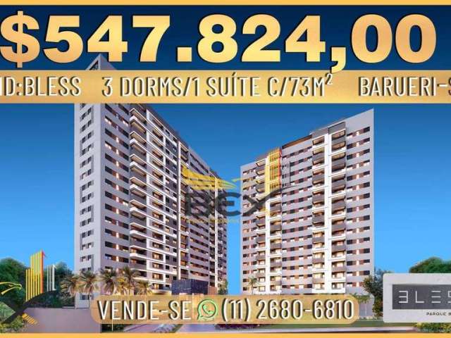 Apartamento 3 dormitórios 1 suíte 2 vagas 73 m² Barueri SP