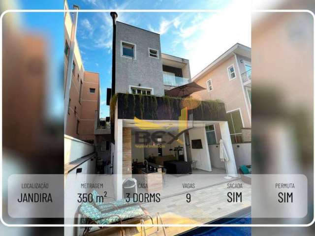 Casa com 3 suítes, 2 vagas com 350 m² em Jandira SP