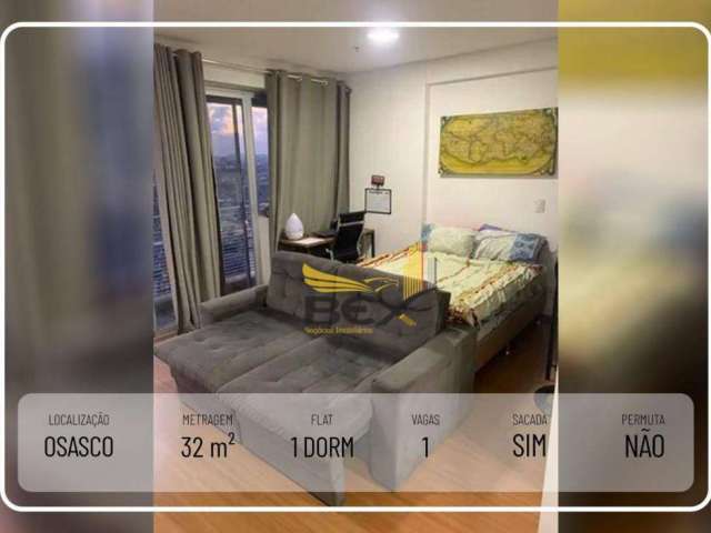 Flat com 1 dormitório, com 32 m² em Osasco SP