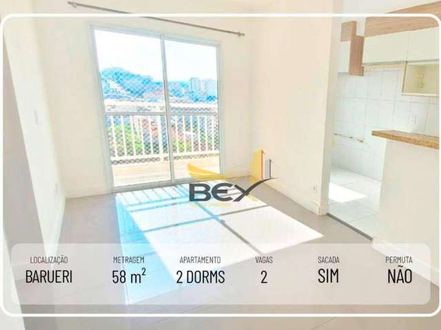 Apartamento com 2 dormitórios à venda, 58 m² por R$ 398.000,00 - Parque Viana - Barueri/SP