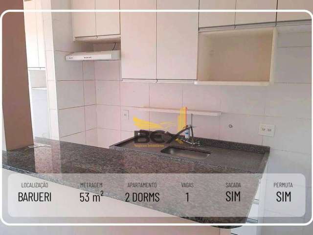 Apartamento com 2 dormitórios de 53m²  com 1 vaga em Barueri SP