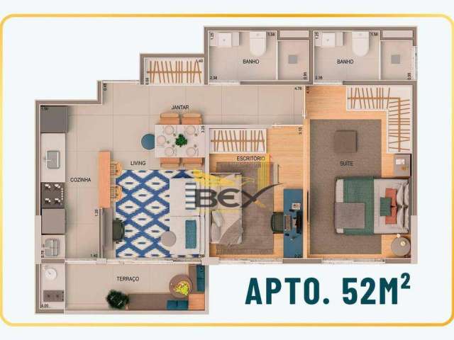 Apartamento com 2 dormitórios à venda, 45 m²  no Bethaville em Barueri SP