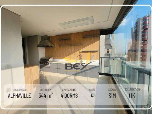 Apartamento com 4 dormitórios à venda de  344 m²  em  Alphaville  Barueri SP