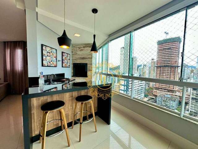 Apartamento  balneário camboriú sc, 01 por andar, elevador panoramico direto  na sala da unidade, 03 suítes 03 vagas, churrasqueira carvão e lazer.  .