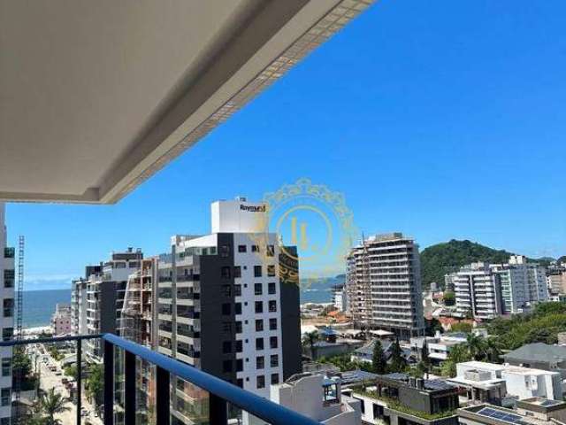 Apartamento novo na praia brava com 03 dormitórios, sacada com vista e churrsqueira carvão e 100m2 privativos