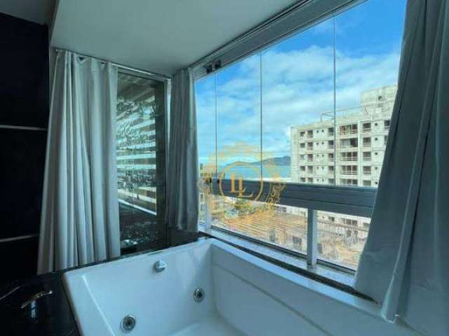 Poucos metros da Praia Brava de Itajaí , excelente apartamento de 02 suítes com vista mar