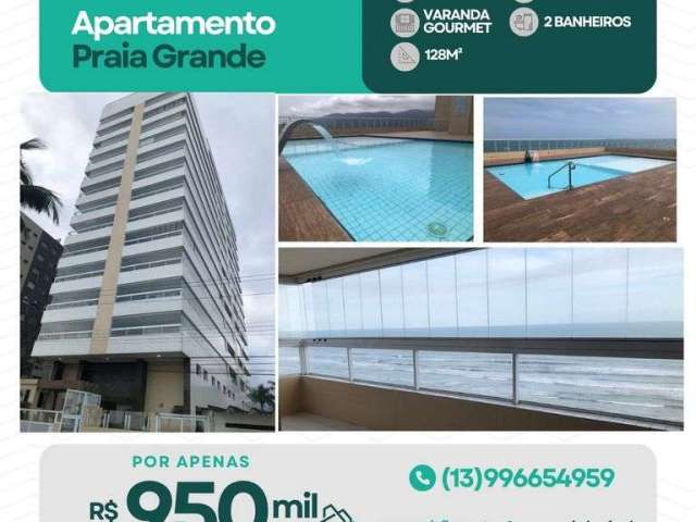 Sensacional Apartament 3 quartos no Jardim Real Praia Grande - frente mar