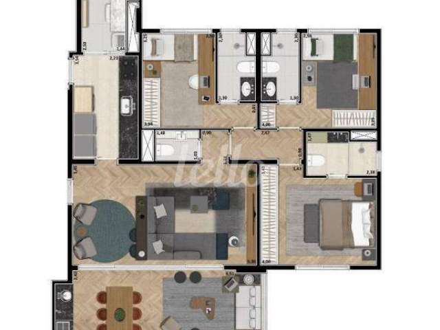 Apartamento com 3 quartos à venda na Rua Vicente Romano, 168, Mooca, São Paulo, 116 m2 por R$ 1.600.000