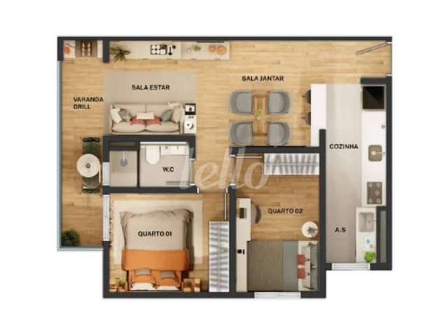 Apartamento com 2 quartos à venda na Rua dos Vianas, 861, Vila Baeta Neves, São Bernardo do Campo, 56 m2 por R$ 470.000