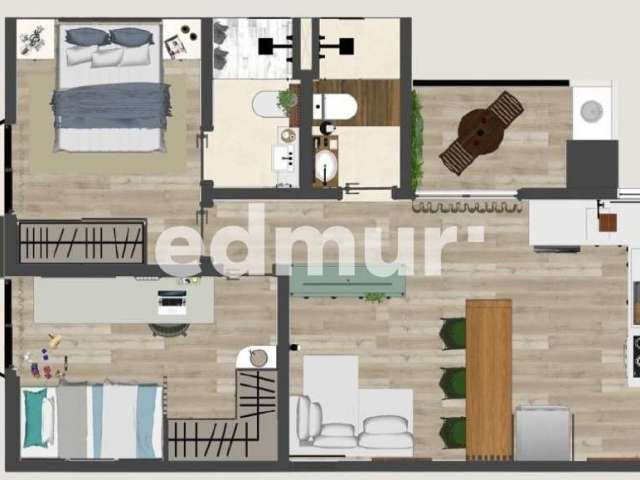 Apartamento com 2 quartos à venda no Jardim Utinga, Santo André  por R$ 350.000