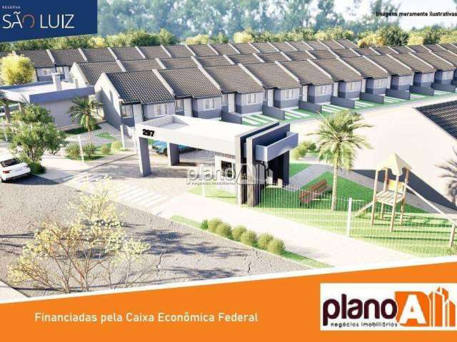 Casa em Condomínio Reserva São Luiz à venda, com 43,75m², 2 quartos - São Luiz - Gravataí / RS por R$ 199.900,00