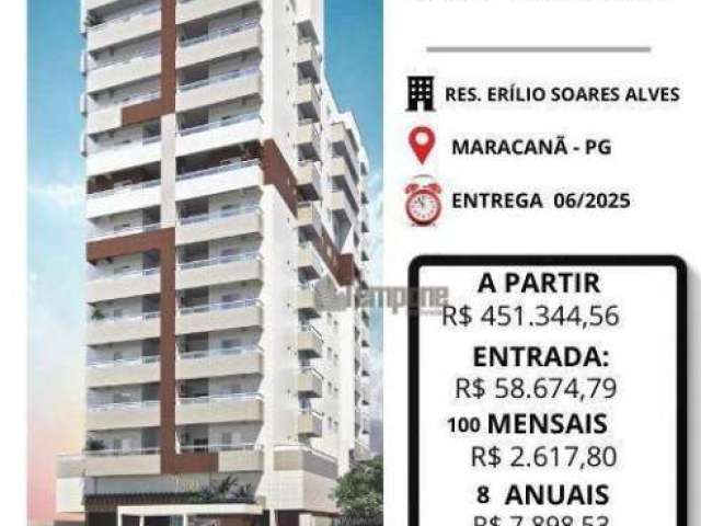 Exclusividade Res. Erilio Soares Apartamento 2 dormitorios sendo 1 suíte R$ 451,344.56 no bairro Maracanã em Praia Grande/SP