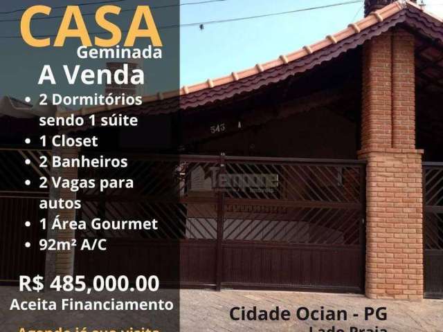 Casa com 2 dormitórios à venda, 92 m² por R$ 485.000 - Ocian - Praia Grande/SP