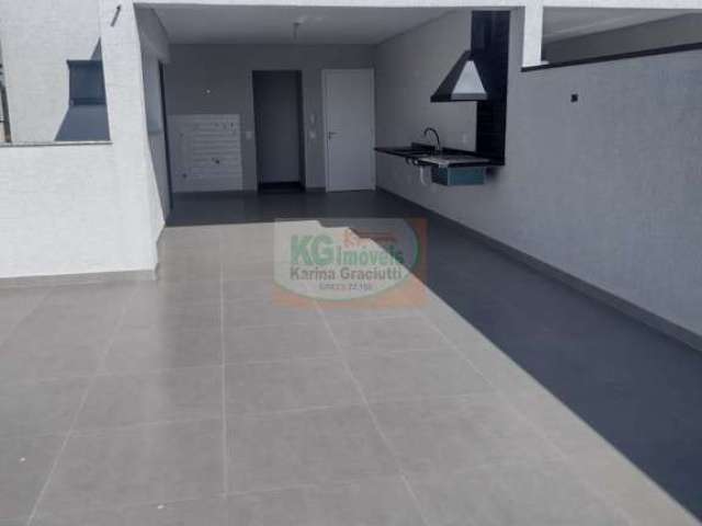 Cobertura frente c/ elevador | nova e toda planejada | 2 dorm | suíte | sacada | 1 vaga - 112 mts - r$ 649.000,00- a 3 min. parque central/sabina - vila assunção - santo andré/sp.