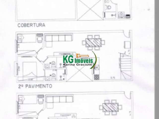 Apartamento com cobertura | novo | 2 dorm | 1 suíte | 1 vaga - elevador - a venda - próximo ao clube aramaça - vila pires - santo andré/sp.