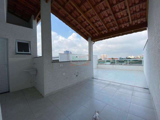 Cobertura | nova | elevador | 2 dorm | suíte | sacada | 1 vaga - 100 mts - a venda - r$ 480.000,00 - vila pires - santo andré/sp.