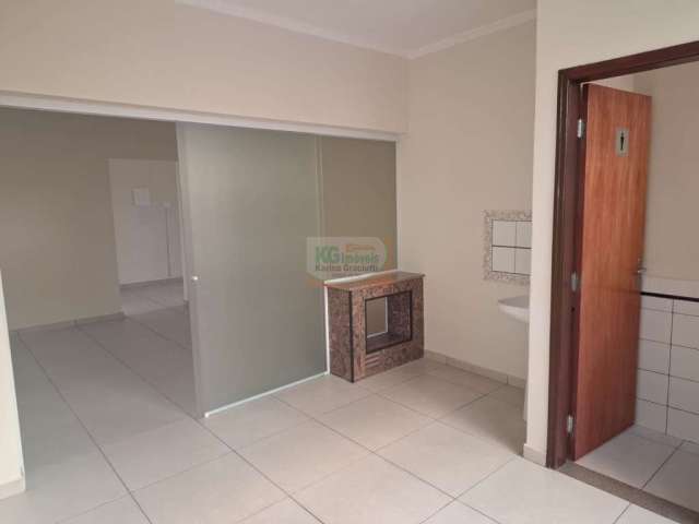 Sala comercial | 3 salas | recepção| | copa | wc | 1 vaga - 48 mts - locação - r$ 1.700,00 - vila pires - santo andré/sp.