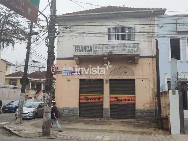 Loja/Ponto Comercial de Esquina com Estacionamento no Canal 2 em Santos