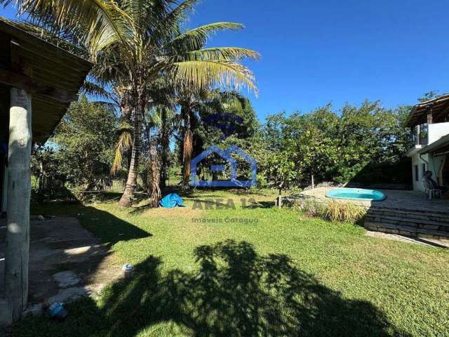 Casa para locação no bairro do Morro do Algodão em Caraguatatuba, SP - Propriedade com dois imóveis