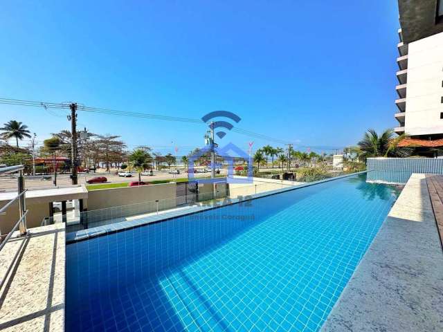 Apartamento à venda, frente mar, com localização privilegiada na praia do Indaiá, Caraguatatuba, SP