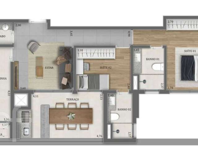 Apartamento com 2 quartos à venda na Arnaldo José Pacífico, --, Barra Funda, São Paulo por R$ 1.090.000