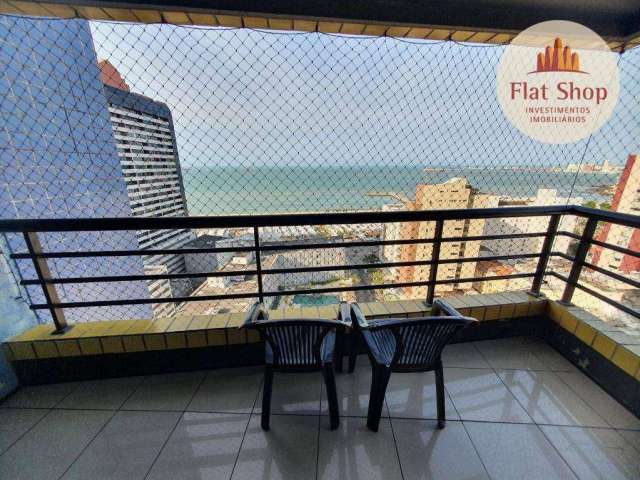 Flat com 2 dormitórios à venda, 59 m² por R$ 420.000,00 - Meireles - Fortaleza/CE