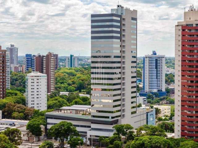 Sala comercial mobiliada para locação no Edifício Torre Marechal em Foz do Iguaçu.