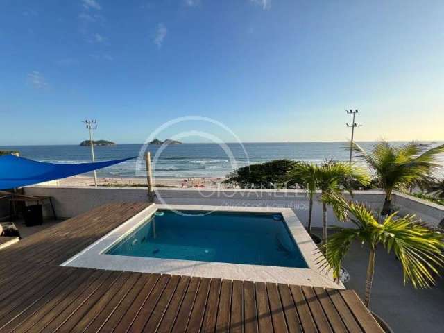 Cobertura duplex de 4 suites á venda - orla da barra - praia do pepê