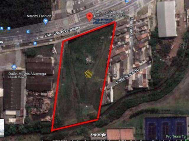 Terreno plano à venda, 8158 m² por R$ 14.500.000 - Estrada dos Alvarengas - São Bernardo do Campo/SP