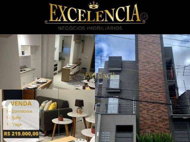Apartamento com 1 dormitório à venda, 27 m² por R$ 219.000 - Casa Verde Média - São Paulo/SP