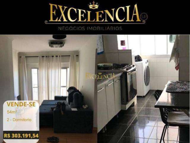 Apartamento com 2 dormitórios à venda, 54 m² por R$ 303.191 - Lauzane Paulista - São Paulo/SP