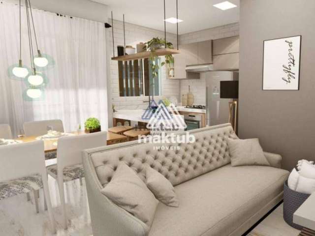 Apartamento com 2 dormitórios à venda, 51 m² por R$ 380.000,00 - Vila Assunção - Santo André/SP